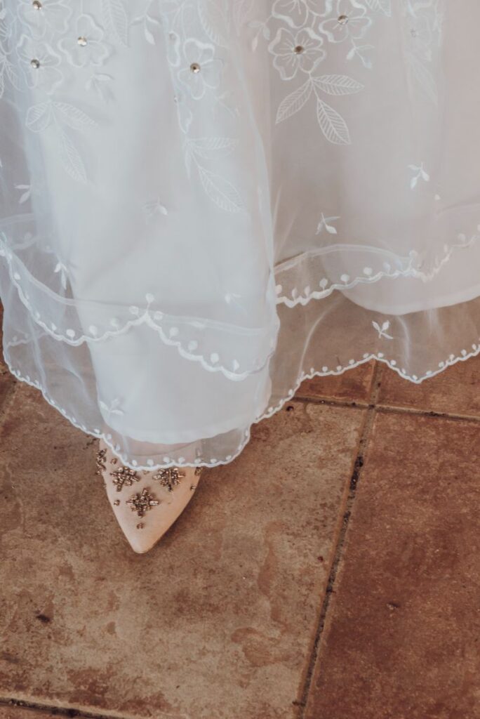 Scarpe da sposa riciclate per rendere  matrimonio sostenibile