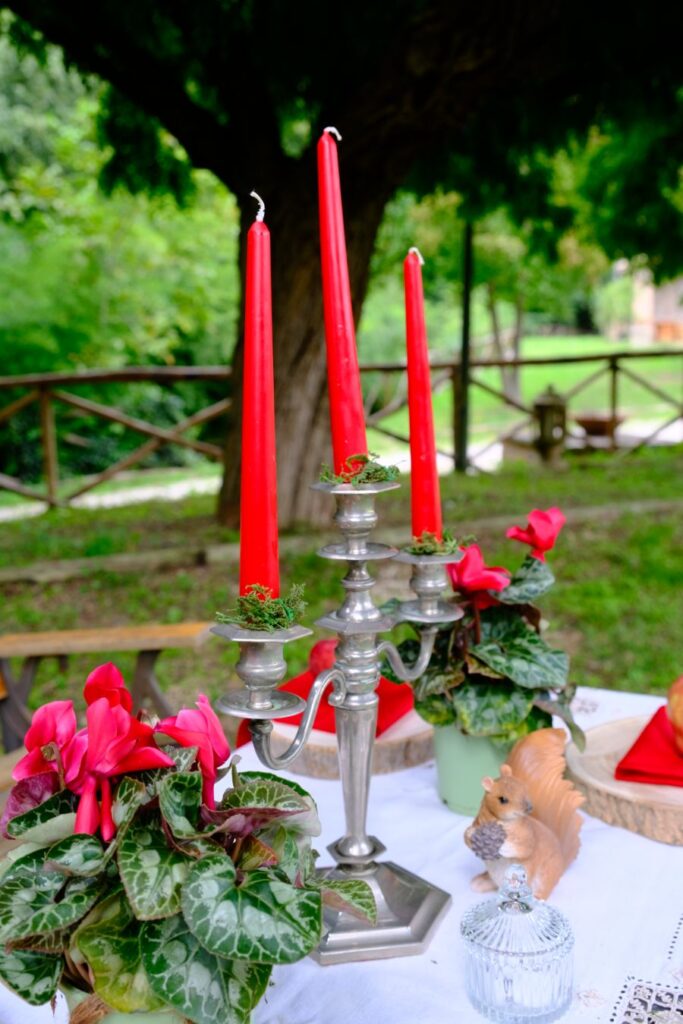 allestimento luxury picnic a tema Biancaneve