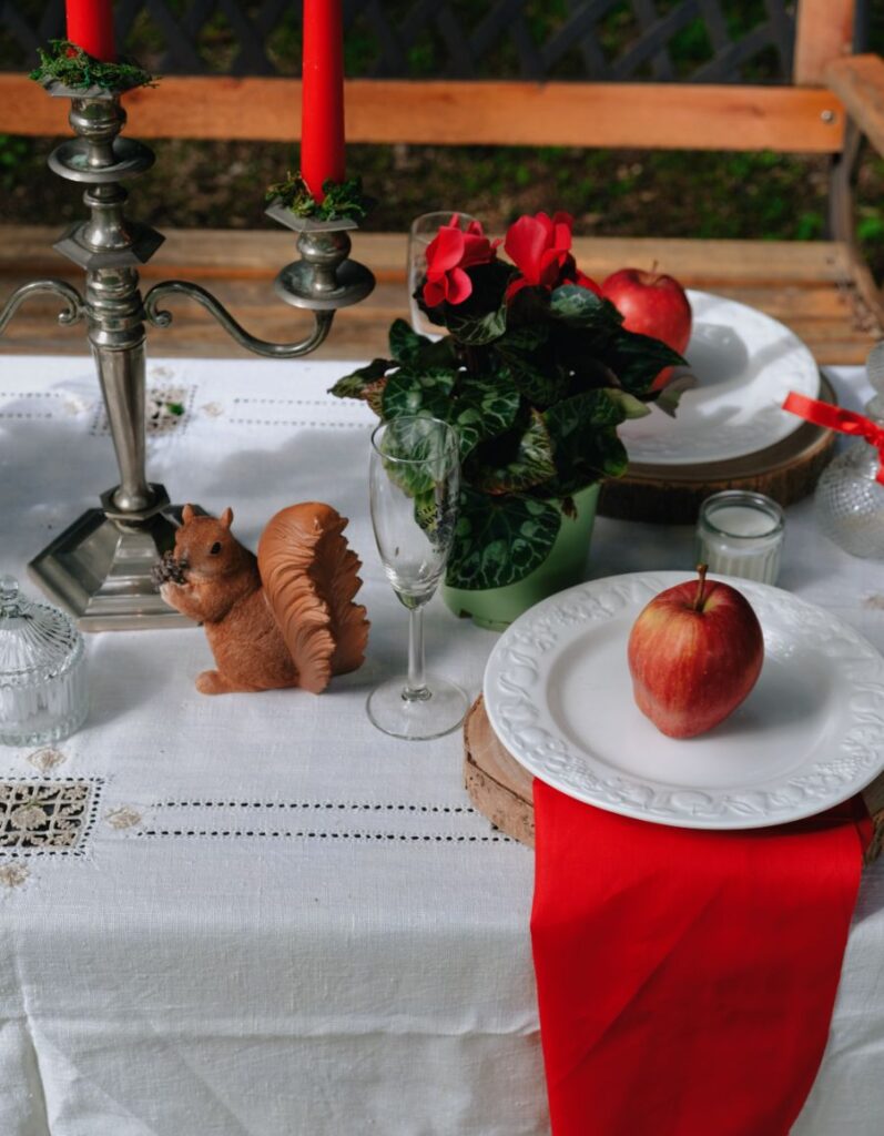 allestimento luxury picnic a tema Biancaneve